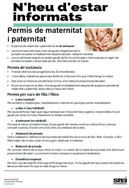 permisos maternitat