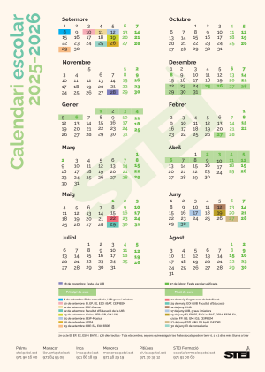 Calendari escolar 2025/26