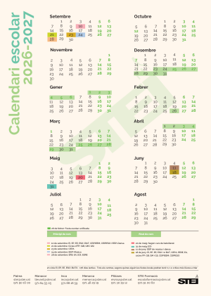 Calendari escolar 2025/26