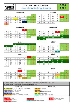 Calendari escolar 2024 25 petit