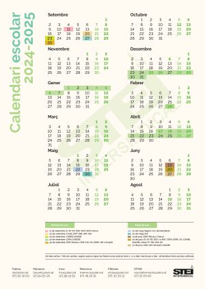 Calendari escolar 2024 25 petit